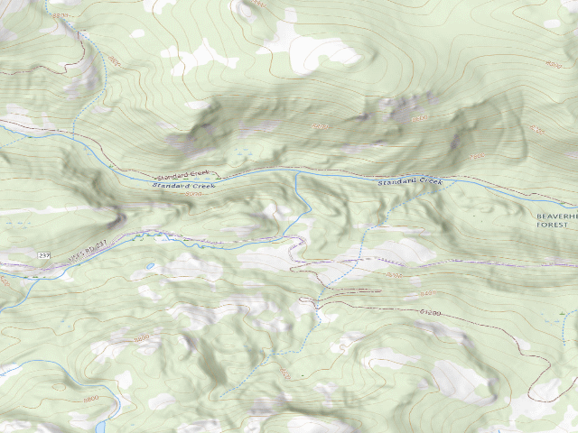 USGS topographic map of USFS dispersed camp — MT #791