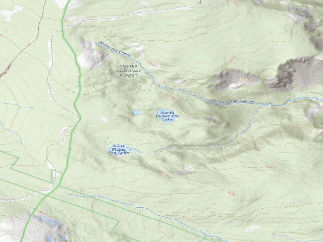 USGS topographic map of USFS dispersed camp — MT #792