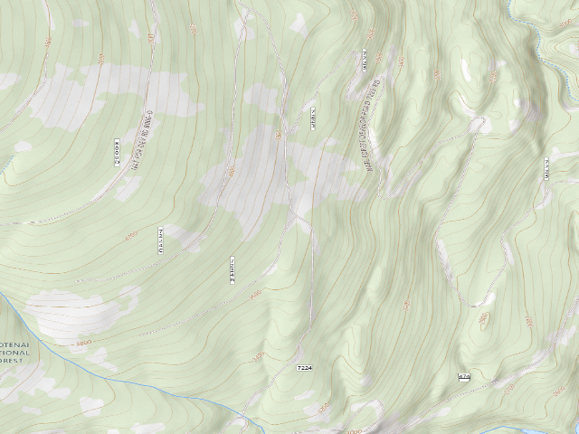 USGS topographic map of USFS dispersed camp — MT #793