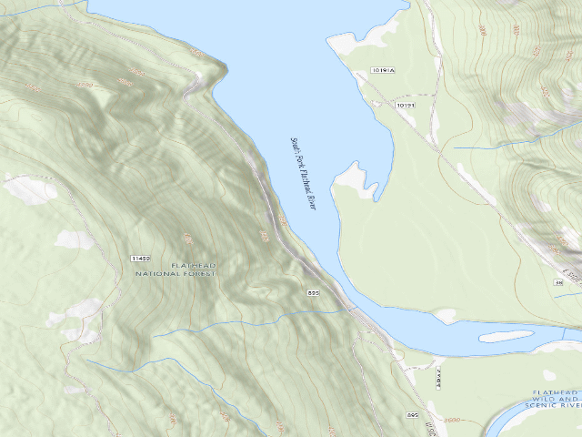 USGS topographic map of USFS dispersed camp — MT #794