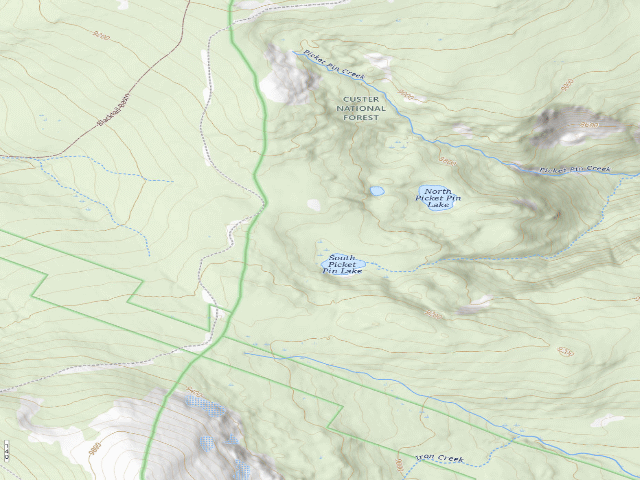 USGS topographic map of USFS dispersed camp — MT #795