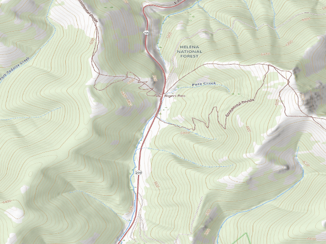 USGS topographic map of USFS dispersed camp — MT #796