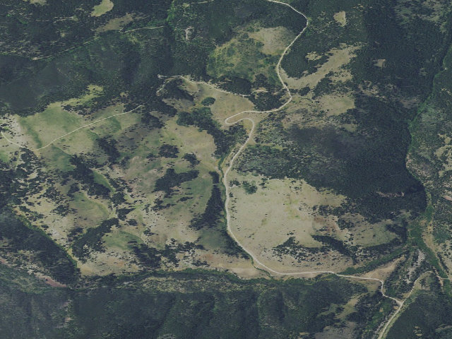 Aerial image of USFS dispersed camp — MT #799