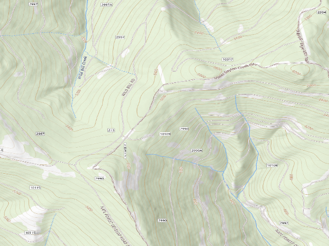 USGS topographic map of USFS dispersed camp — MT #80