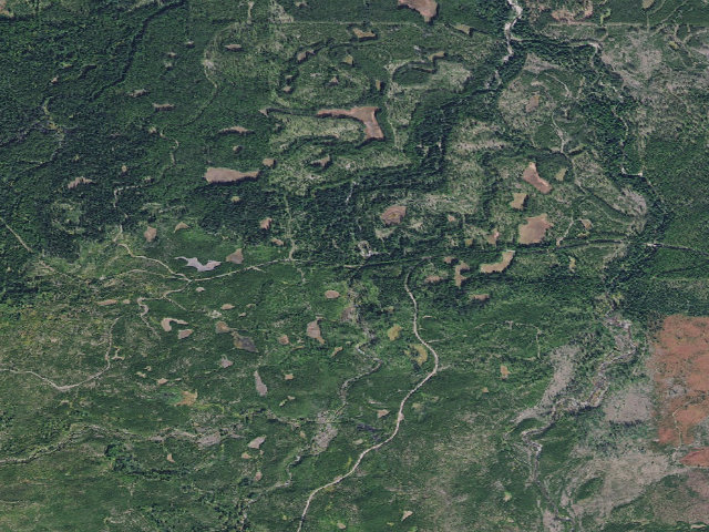Aerial image of USFS dispersed camp — MT #801