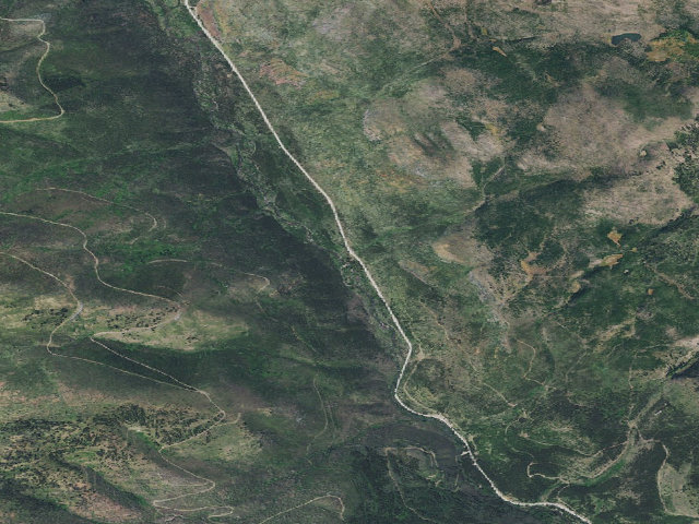 Aerial image of USFS dispersed camp — MT #802