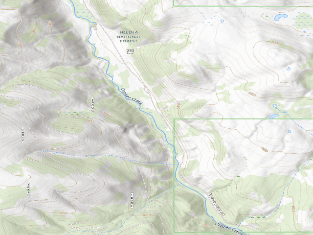 USGS topographic map of USFS dispersed camp — MT #802