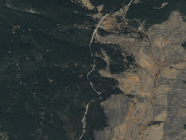 Aerial image of USFS dispersed camp — MT #806