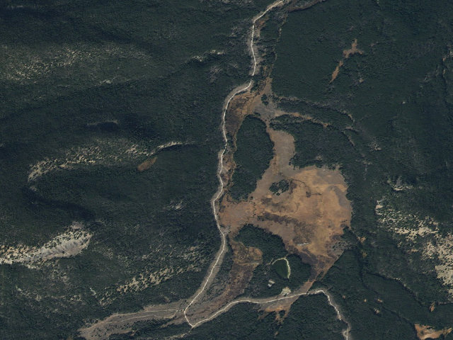 Aerial image of USFS dispersed camp — MT #807