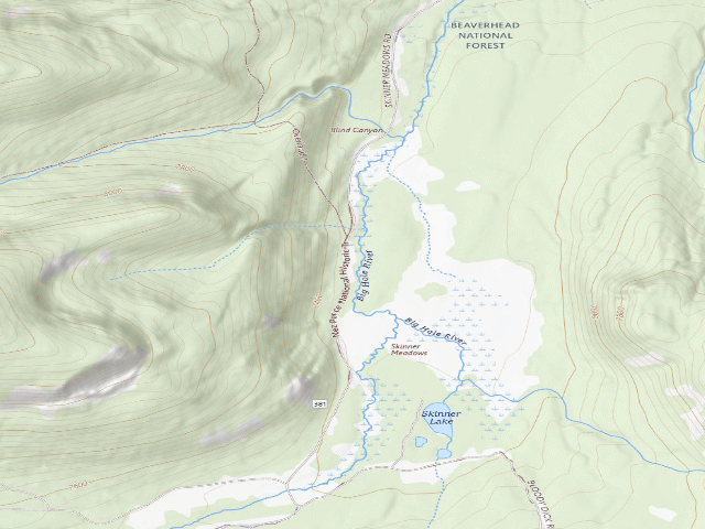 USGS topographic map of USFS dispersed camp — MT #807