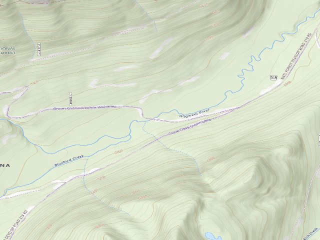 USGS topographic map of USFS dispersed camp — MT #81