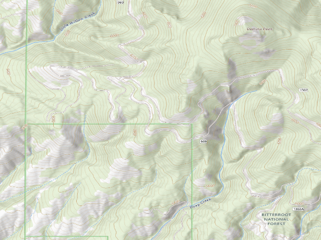 USGS topographic map of USFS dispersed camp — MT #810