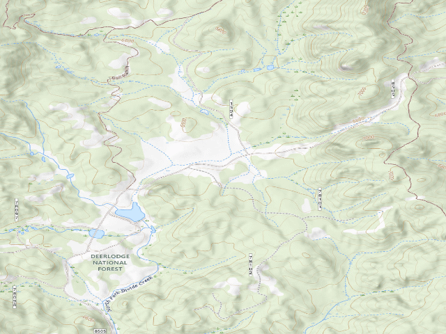 USGS topographic map of USFS dispersed camp — MT #815