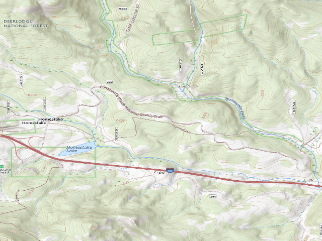USGS topographic map of USFS dispersed camp — MT #817