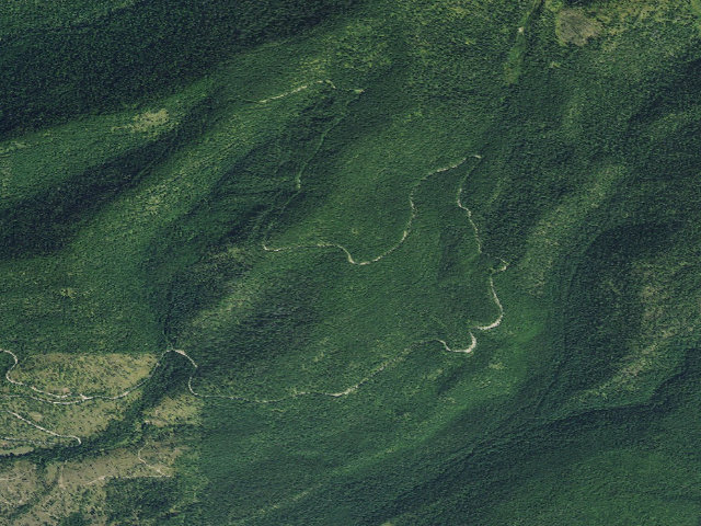 Aerial image of USFS dispersed camp — MT #818