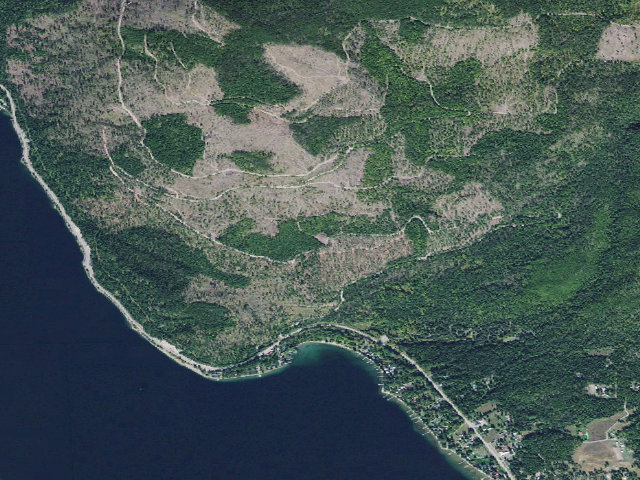 Aerial image of USFS dispersed camp — MT #82