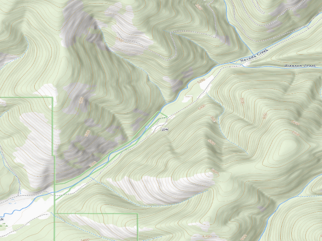USGS topographic map of USFS dispersed camp — MT #820