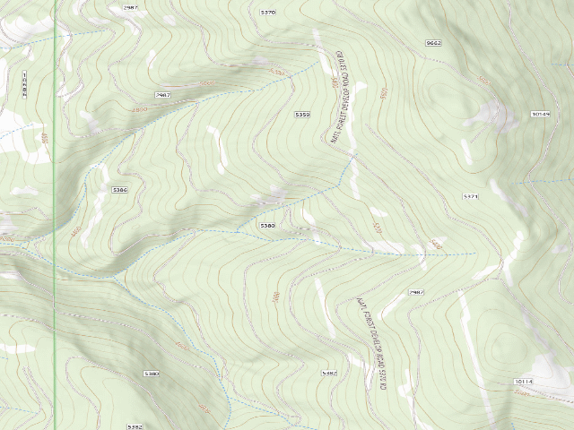 USGS topographic map of USFS dispersed camp — MT #821