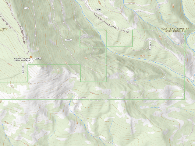 USGS topographic map of USFS dispersed camp — MT #823