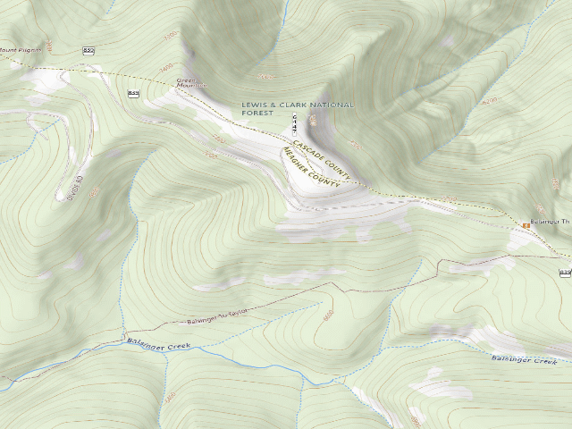 USGS topographic map of USFS dispersed camp — MT #828