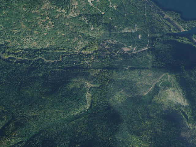 Aerial image of USFS dispersed camp — MT #83