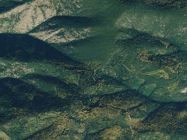 Aerial image of USFS dispersed camp — MT #833