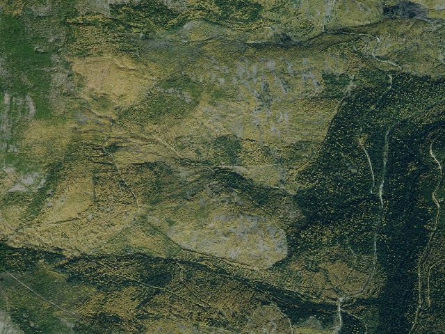 Aerial image of USFS dispersed camp — MT #835