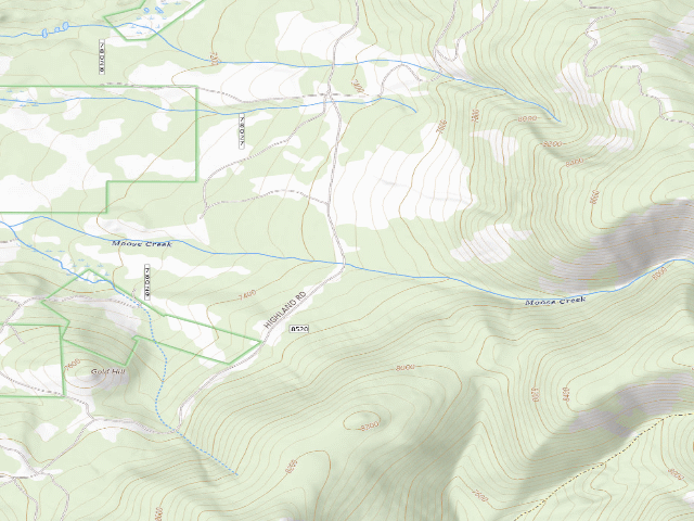 USGS topographic map of USFS dispersed camp — MT #836