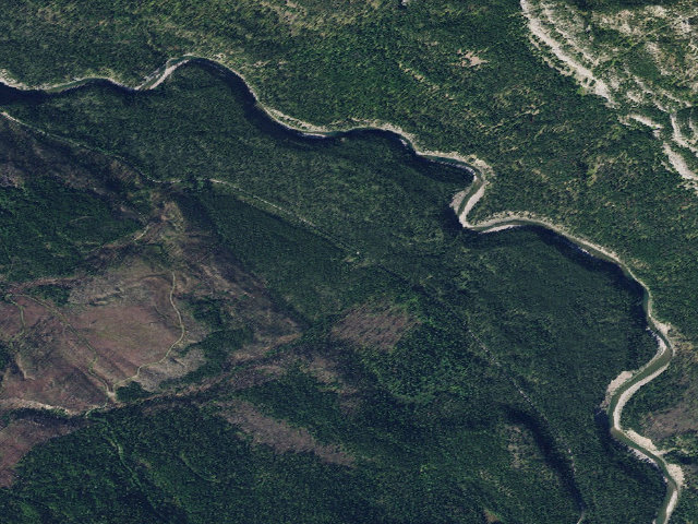Aerial image of USFS dispersed camp — MT #837