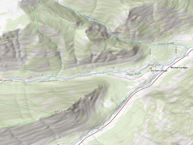 USGS topographic map of USFS dispersed camp — MT #839