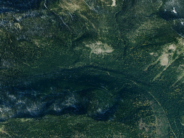 Aerial image of USFS dispersed camp — MT #84