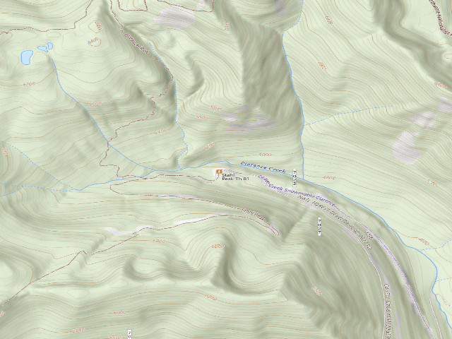 USGS topographic map of USFS dispersed camp — MT #84