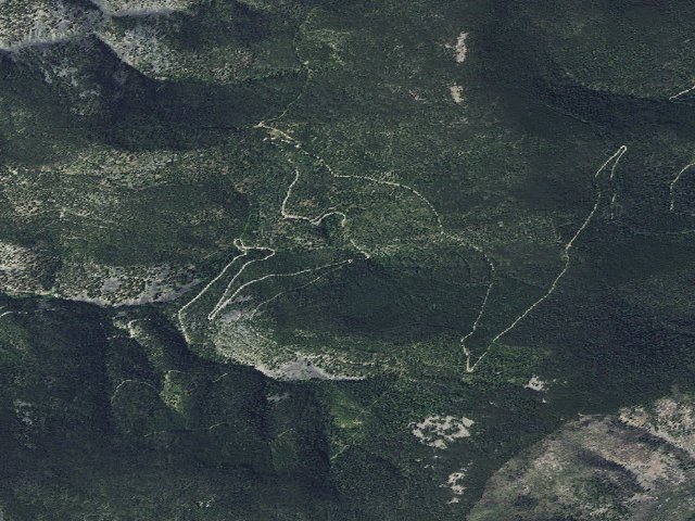 Aerial image of USFS dispersed camp — MT #840