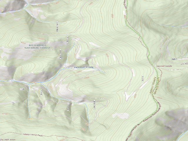 USGS topographic map of USFS dispersed camp — MT #840