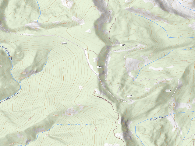 USGS topographic map of USFS dispersed camp — MT #842