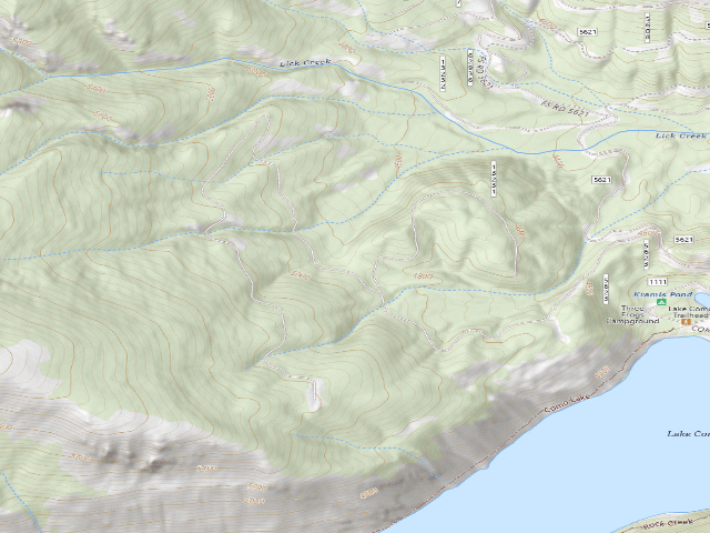 USGS topographic map of USFS dispersed camp — MT #843