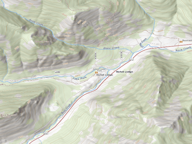 USGS topographic map of USFS dispersed camp — MT #844