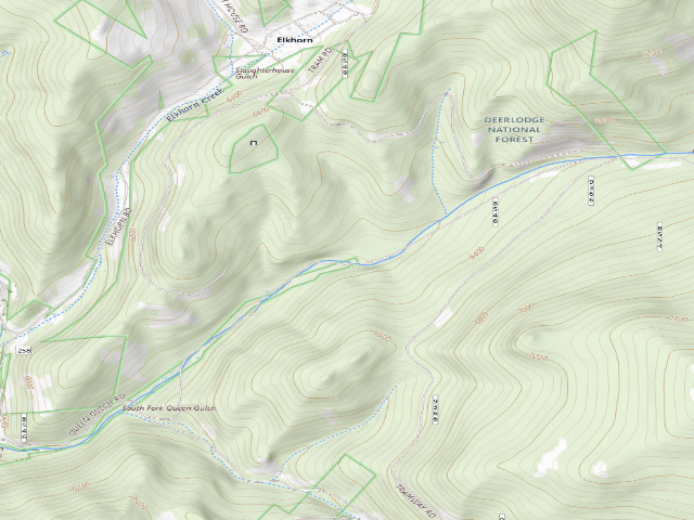 USGS topographic map of USFS dispersed camp — MT #846