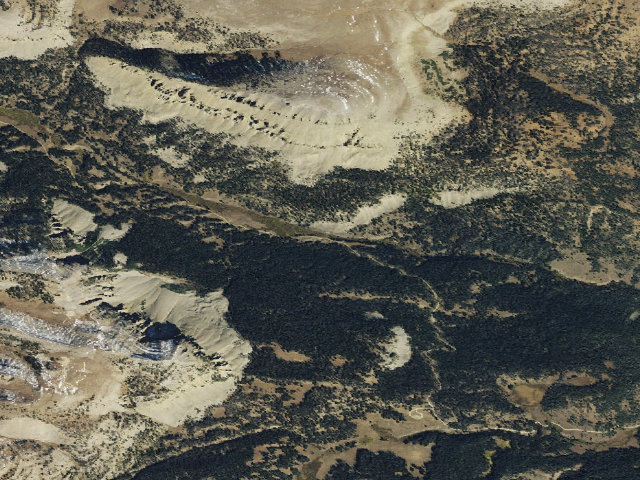 Aerial image of USFS dispersed camp — MT #847