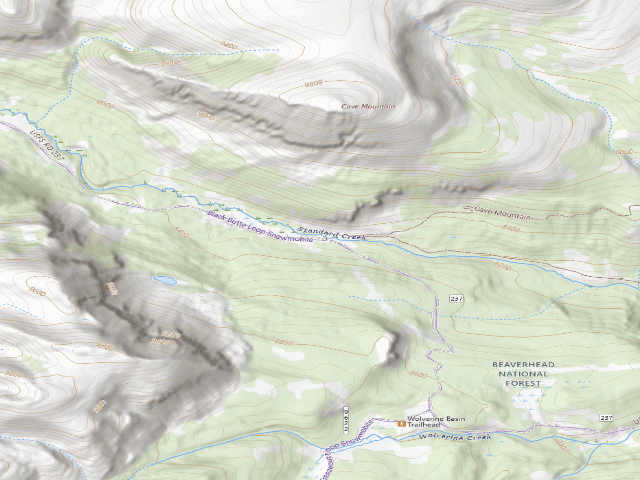 USGS topographic map of USFS dispersed camp — MT #847