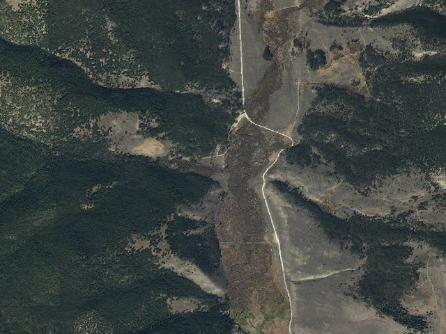 Aerial image of USFS dispersed camp — MT #848