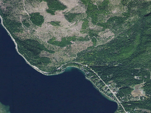 Aerial image of USFS dispersed camp — MT #849