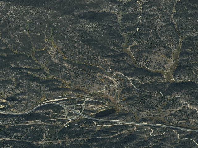 Aerial image of USFS dispersed camp — MT #85
