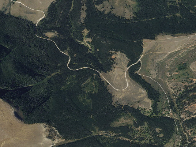 Aerial image of USFS dispersed camp — MT #851