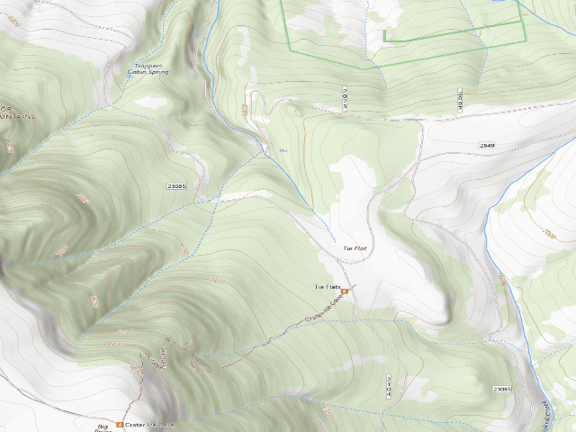 USGS topographic map of USFS dispersed camp — MT #851