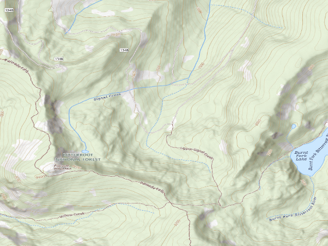 USGS topographic map of USFS dispersed camp — MT #853