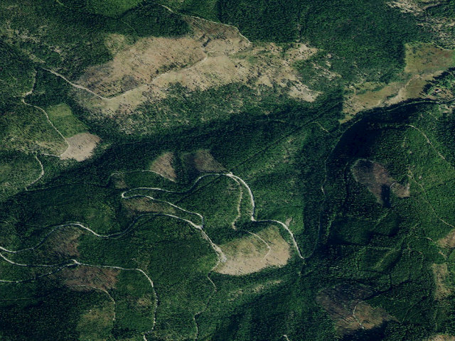 Aerial image of USFS dispersed camp — MT #857