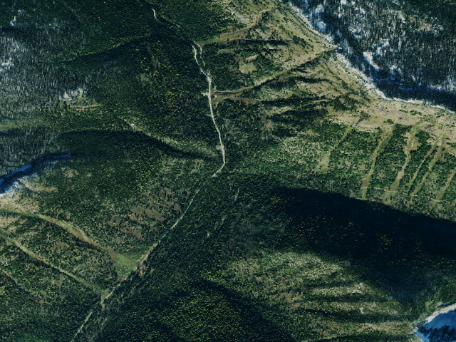 Aerial image of USFS dispersed camp — MT #858