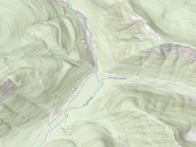 USGS topographic map of USFS dispersed camp — MT #858