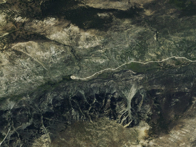 Aerial image of USFS dispersed camp — MT #86